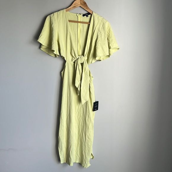 Lulu's Lime Midi Dress - Picture 3 of 9